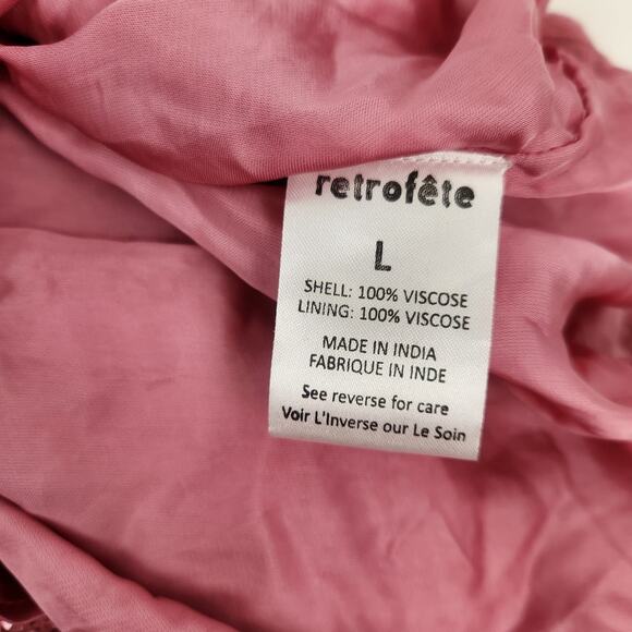 Retrofete Jill Sequin Mini Dress in Pastel Pink Size Large NWT Spaghetti Straps - Picture 10 of 11